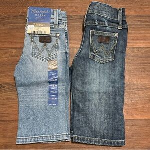 NWT Wrangler Retro Slim Boot Toddler Jeans Size 1T Lot of 2